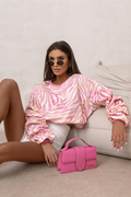 Bluza REMY print - Pink zebra